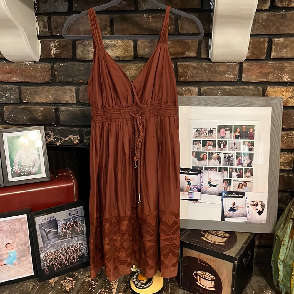 Banana Republic Brown V-neck dress